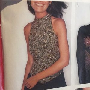 Formal beaded top, never worn, Sean collection